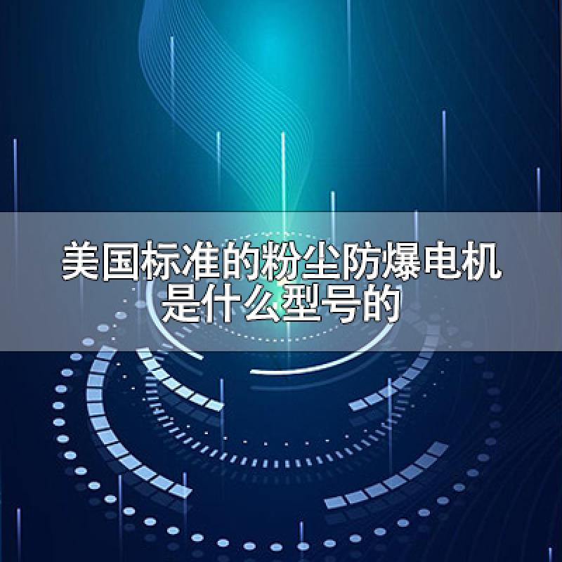 美國標準的粉塵防爆電機是什么型號